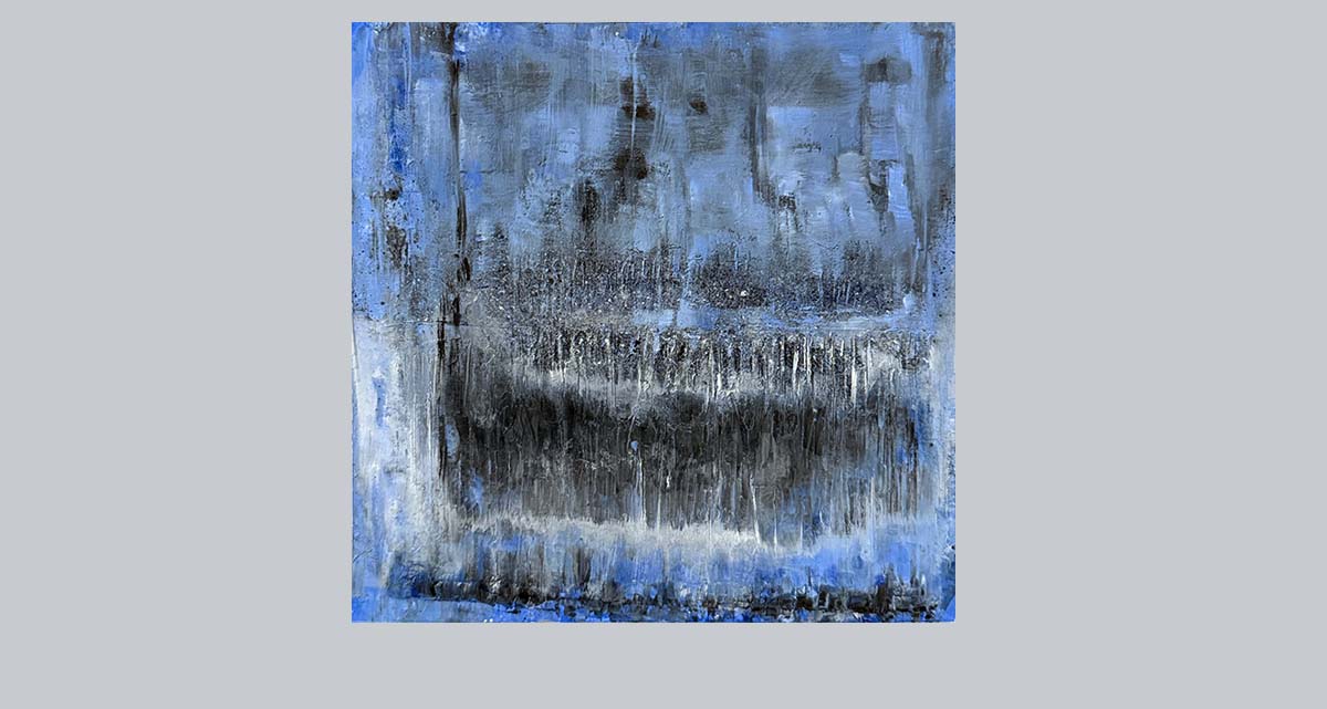 Oil on canvas black and white