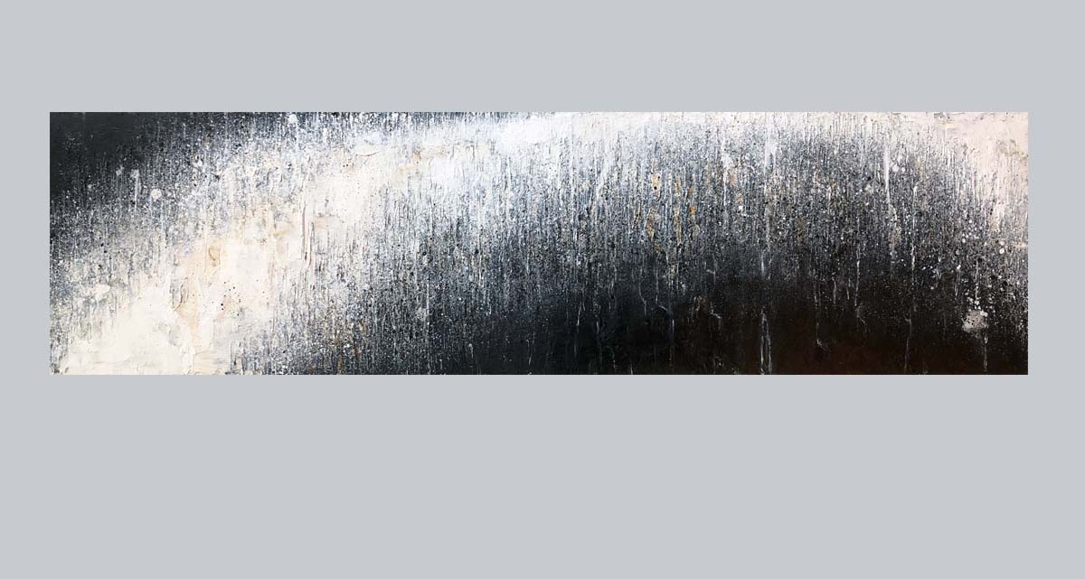 Oil on canvas black and white